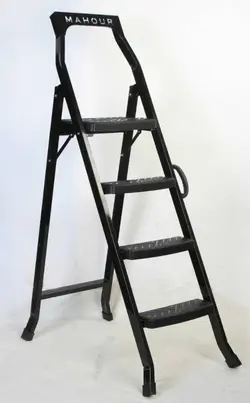 نردبان فلزی آهنی پله باریک مشکی - فروشگاه آنلاین قفسه بندی امیر