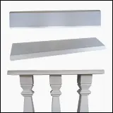 درپوش سنگی روی نرده (90x20x5 سانتیمتر)