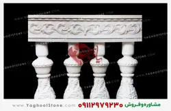 باکس نرده طرح گل و بوته (سنگ روی نرده سنگی)