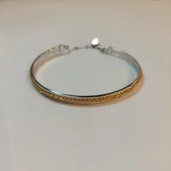 النگو دستبندی طلا زرد و سفید - گالری طلای رضا