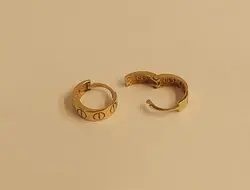 گوشواره زنانه حلقه ای مینیمال ورساچ طرح دایره - گالری طلای رضا