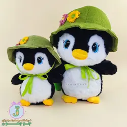 عروسک پنگوئن | مدل کلاه دار | چشم تیله ای