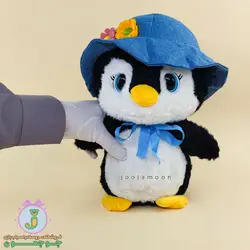 عروسک پنگوئن | مدل کلاه دار | چشم تیله ای