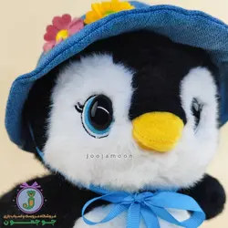 عروسک پنگوئن | مدل کلاه دار | چشم تیله ای