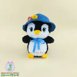 عروسک پنگوئن | مدل کلاه دار | چشم تیله ای