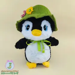 عروسک پنگوئن | مدل کلاه دار | چشم تیله ای