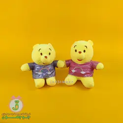 عروسک خرس پو | مدل لباس دار | 25 سانت