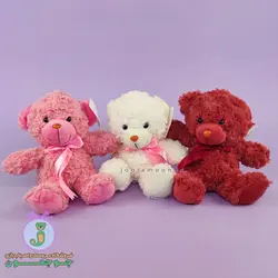 عروسک خرس راس | مدل پاپیون دار | 18 سانت