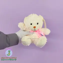 عروسک خرس راس | مدل پاپیون دار | 18 سانت