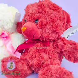 عروسک خرس راس | مدل پاپیون دار | 18 سانت