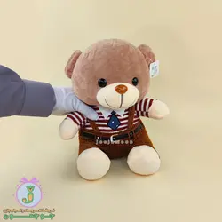 عروسک خرس کراواتی | مدل نشسته | 30 سانت