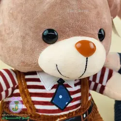 عروسک خرس کراواتی | مدل نشسته | 30 سانت