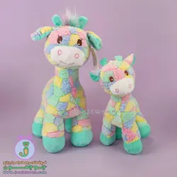 عروسک زرافه | مدل چهل تکه | هفت رنگ