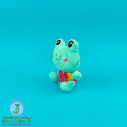 عروسک قورباغه | مدل خندان | پاپیون دار | 18 سانت