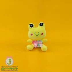 عروسک قورباغه | مدل خندان | پاپیون دار | 18 سانت