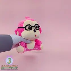 عروسک میمون | مدل عینکی نشسته | 18 سانت