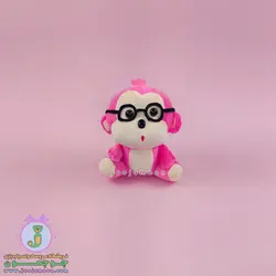 عروسک میمون | مدل عینکی نشسته | 18 سانت