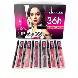 پک ست رژ لب مایع و خط لب  Doucce