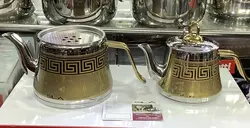کتری و قوری استیل طرح دار لیزری مارک SILA