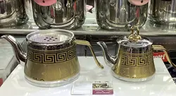 کتری و قوری استیل طرح دار لیزری مارک SILA
