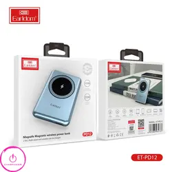 پاوربانک بی سیم ارلدام Earldom مدل ET-PD12 ظرفیت 5000 توان 20 وات
