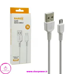 کابل شارژ USB به Type-C طول 100 سانتی متر Bared مدل C108 جریان 3 آمپر