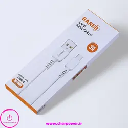 کابل شارژ USB به Type-C طول 100 سانتی متر Bared مدل C108 جریان 3 آمپر
