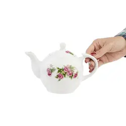 قوری چینی تقدیس مدل گل سرخی | فروشگاه اینترنتی خرید نو