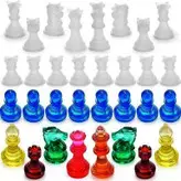 قالب سیلیکونی مهره شطرنج سه بعدی وارداتی مجموعه 6عددی