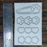 قالب رزین اپوکسی مدل گیره مو  طرح پنجه  کد  RP-1150