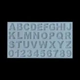 قالب رزین مدل قالب سیلیکون حروف کامل چهار سانتی عمق 8 میل