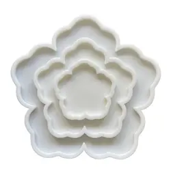 قالب رزین مدل گل پنج پر مجموعه 3 عددی