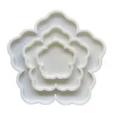 قالب رزین مدل گل پنج پر مجموعه 3 عددی