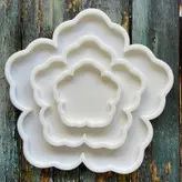 قالب رزین مدل گل پنج پر مجموعه 3 عددی