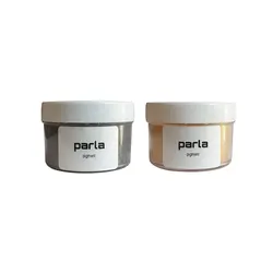 پودر رنگ رزین اپوکسی پارلا مدل mica pearl3  طلایی و نقره ای بسته 2 عددی