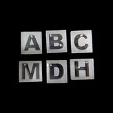 قالب رزین اپوکسی مدل حروف انگلیسی  کد 6030 مجموعه  6 عددی