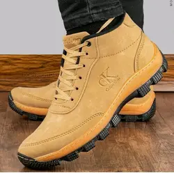 کفش کلوین کلاین طرح ساقدار کوهستان رنگ عسلی