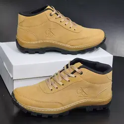 کفش کلوین کلاین طرح ساقدار کوهستان رنگ عسلی