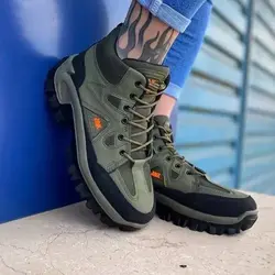 کفش کوهستانی طرح جکس ساقدار رنگ زیتونی