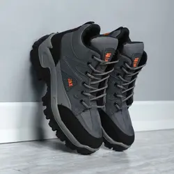 کفش کوهستانی طرح جکس ساقدار رنگ طوسی