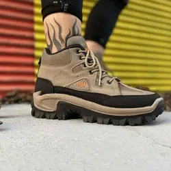 کفش کوهستانی طرح جکس ساقدار رنگ کرمی