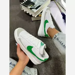 کتانی اسپرت مردانه نایک بلیزر سفیدسبز