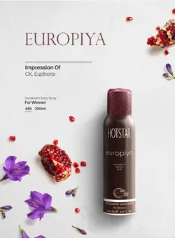 اسپری زنانه هات استار (Hot star) مدل ایفوریا (Europiya) حجم 200 میل