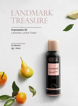 اسپری زنانه هات استار (Hot star) مدل لانکوم لانویت ترزور (Land Mark Treasure) حجم 200 میل