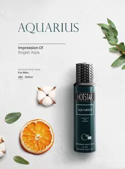 اسپری مردانه هات استار (Hot star) مدل آکوا بولگاری (Aquarius) حجم 200 میل