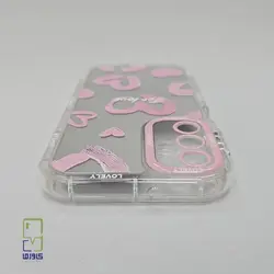 قاب گوشی A35 آینه‌ای قلب صورتی | کاور دخترانه شیک و مقاوم سامسونگ a35 - کاورما | فروشگاه اینترنتی کاورما