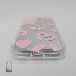 قاب گوشی A35 آینه‌ای قلب صورتی | کاور دخترانه شیک و مقاوم سامسونگ a35 - کاورما | فروشگاه اینترنتی کاورما