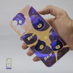 قاب گوشی s21 fe فانتزی| هولوگرامی طرح خرس - کاورما | فروشگاه اینترنتی کاورما