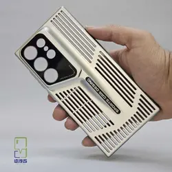 قاب گوشی S23 Ultra نقره‌ای | طراحی لوکس پورش دیزاین - کاورما | فروشگاه اینترنتی کاورما