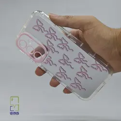 قاب گوشی s24 ultra دخترانه طرح پاپیون | کاور دخترانه شیک و محافظ - کاورما | فروشگاه اینترنتی کاورما